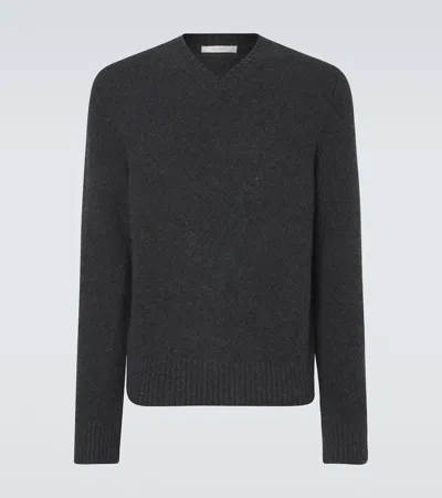 The Row Nigel Wool Jersey Sweater In Black