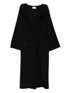 The Row Nilsat Belted Cashmere Coat In Black