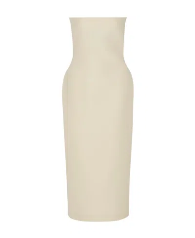 The Row Nita Wool Dress In Neutral