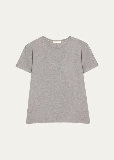 The Row Niteroi Wool T-shirt In Light Grey