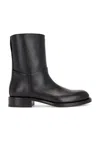 The Row Round Head Splicing Ankle Boots In Black