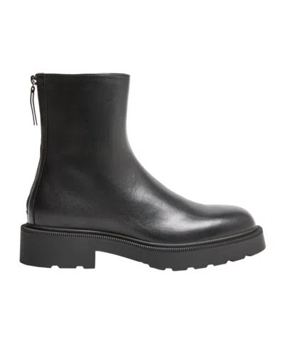 The Row Nobilis Fast Ankle Boots In Leather In Black
