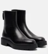 The Row Nobilis Practical Boots In Polished Calf Leather In Black