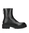 The Row Nobilis Practical Boots In Polished Calf Leather In Black
