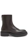 The Row Nobilis Fast Leather Ankle Boots In Brown