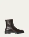 The Row Nobilis Fast Leather Ankle Boots In Brown