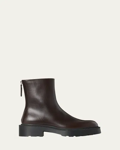 THE ROW NOBILIS LEATHER ANKLE BOOTS
