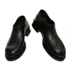 The Row Nobilis Leather Derby Shoes In Black