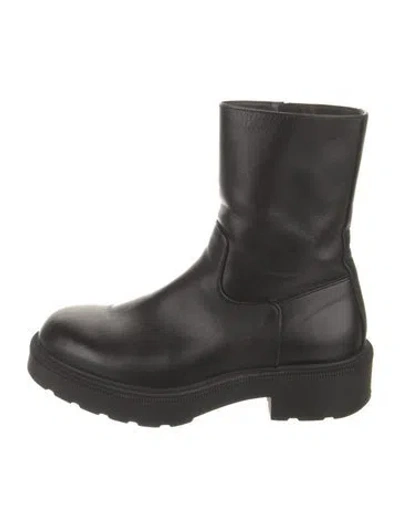 Pre-owned The Row Nobilis Leather Boots In Black