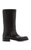 The Row Nobilis Leather Boots In Brown