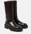 The Row Nobilis Leather Boots In Brown