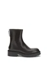 The Row Nobilis Practical Boots In Polished Calf Leather In Black