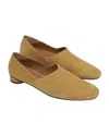 The Row Noelle Collapsible-heel Loafers In Camel Suede In Yellow