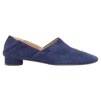 The Row Noelle Suede Collapsible Heel Block Heel Loafers In Multi