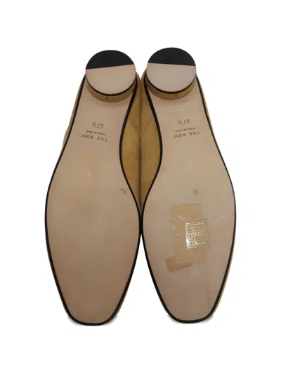 Pre-owned The Row Noelle Suede Loafers In Yellow