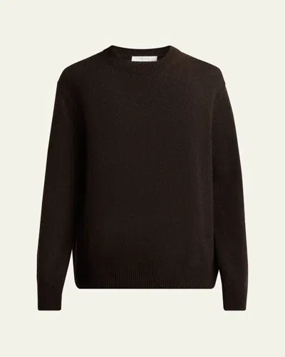 The Row Noler Cashmere Crewneck Sweater In Black