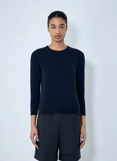 The Row Noler Cashmere Sweater In Blue
