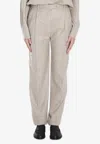 The Row Norbert Tailored Wool-blend Pants In Beige