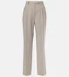 The Row Norbert Wool And Cashmere Straight Pants In Grey