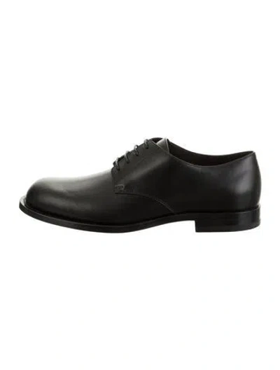 Pre-owned The Row Novus Derby Leather Oxfords In Black