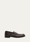 The Row Novus Leather Slip-on Loafers In Dark Brown
