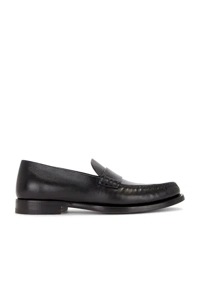 The Row Novus Leather Loafers In Brown