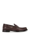 The Row Novus Leather Slip-on Loafers In Dark Brown