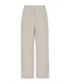 The Row Noxy Silk And Linen Blended Pants In Pearl Grey
