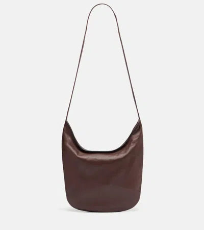 The Row N/s Izzy Leather Shoulder Bag In Burgundy