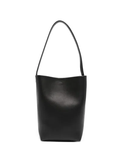 Pre-owned The Row N/s Leather Shoulder Bag In Black