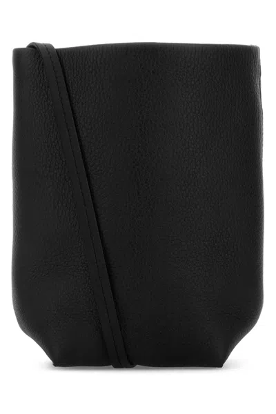 The Row N/s Park Black Shoulder Bag In Brown