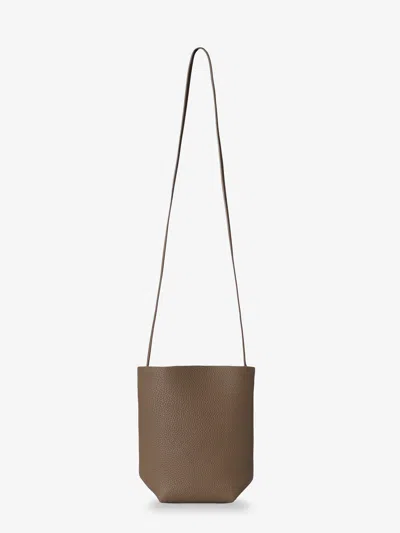 The Row N/s Park Leather Crossbody Bag In Brown