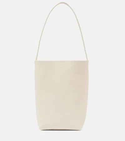 The Row N/s Park Medium Leather Tote Bag In White