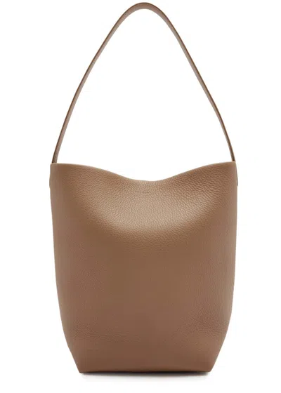 The Row N/s Park Medium Leather Tote In Brown