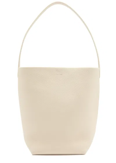 The Row N/s Park Medium Leather Tote In White
