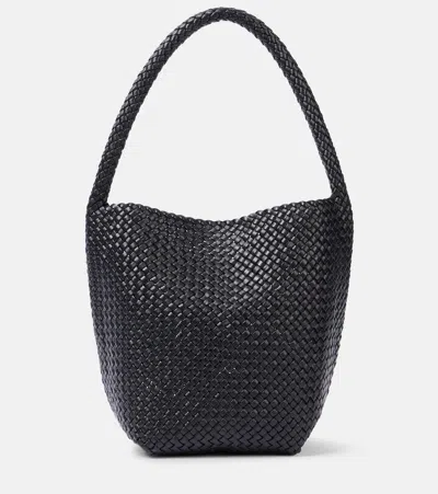 The Row N/s Park Medium Woven Leather Tote Bag In Black