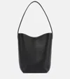 The Row N/s Park Small Leather Tote Bag In Black