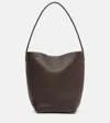 The Row N/s Park Small Leather Tote Bag In Brown