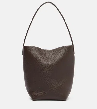 The Row N/s Park Small Leather Tote Bag In Brown