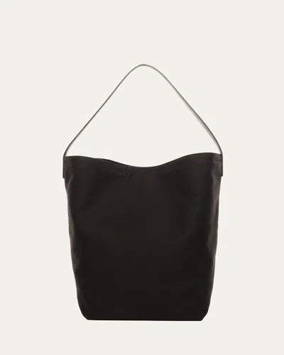 The Row N/s Park Tote Bag In Textured Canvas In Black