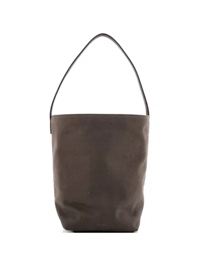 Pre-owned The Row N/s Park Tote Canvas Small Bucket Bag In Green