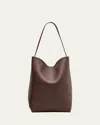 The Row N/s Park Tote Large In Lux Grained Calfksin In Acajou
