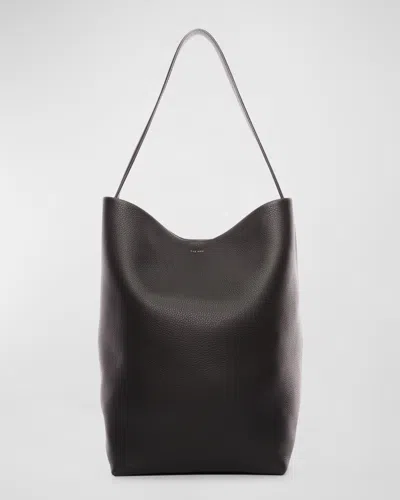 The Row N/s Park Tote Large In Lux Grained Calfksin In Black