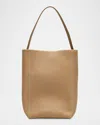 The Row Large N/s Park Tote Lux Grain Bag In Dark Taupe
