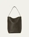The Row N/s Park Tote Large In Lux Grained Calfksin In Elephant