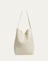 The Row N/s Park Tote Large In Lux Grained Calfksin In Ivory