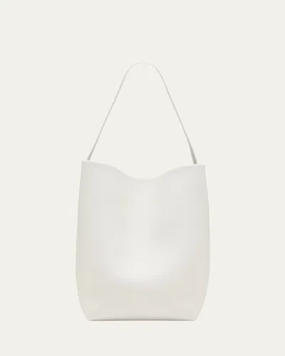 The Row N/s Park Tote Large In Lux Grained Calfksin In White