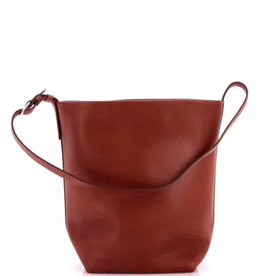 The Row N/s Park Tote Leather Medium In Brown