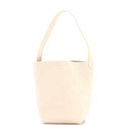 The Row N/s Park Tote Leather Medium In White