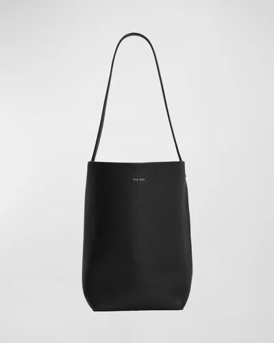 The Row N/s Park Tote Medium In Lux Grained Calfksin In Black